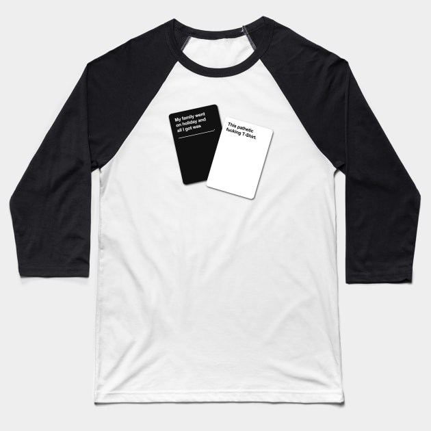 Cards Against Humanity - Family Holiday Baseball T-Shirt by NerdShizzle